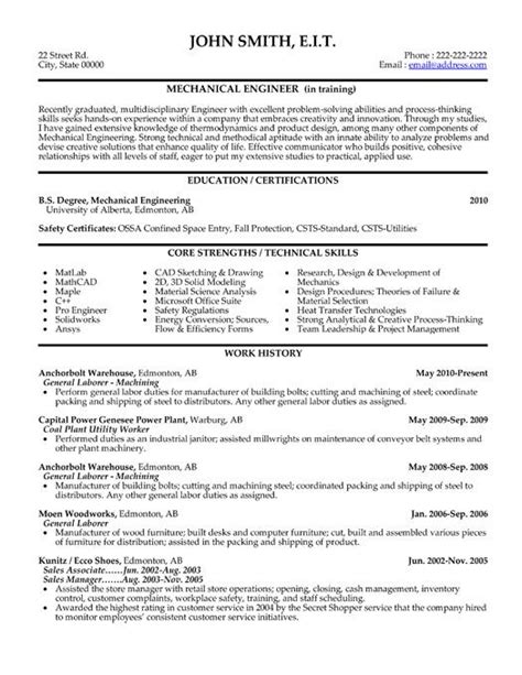 Graduate mechanical engineer who can provide a detailed analysis and creative insight for development of engineering projects. Click Here to Download this Mechanical Engineer Resume ...
