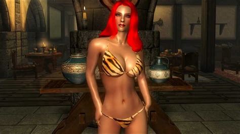 The Elder Scrolls V Skyrim Pushup Sexy Bikini 20 Mod Youtube