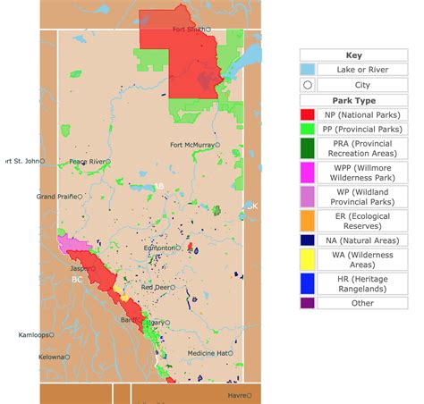 Alberta Parks Map