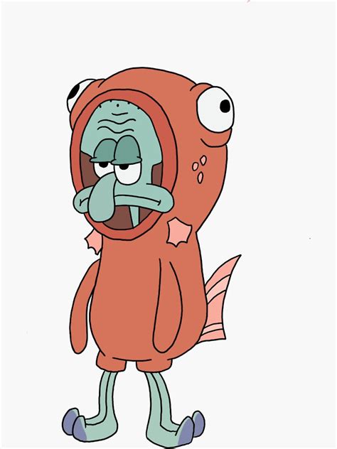 Angry Squidward Sticker For Sale By Claireblevins Redbubble
