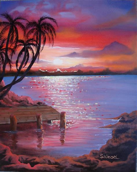 Sunset At The Beach Painting