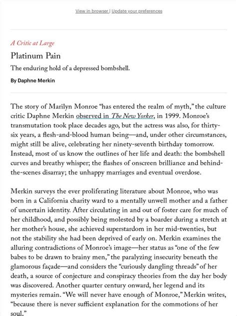 The New Yorker Marilyn Monroes Platinum Pain Milled