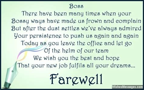 Farewell Messages For Boss Goodbye Quotes For Boss