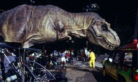 Shooting The T Rex Scene In Jurassic Park X Post Rjurassicpark