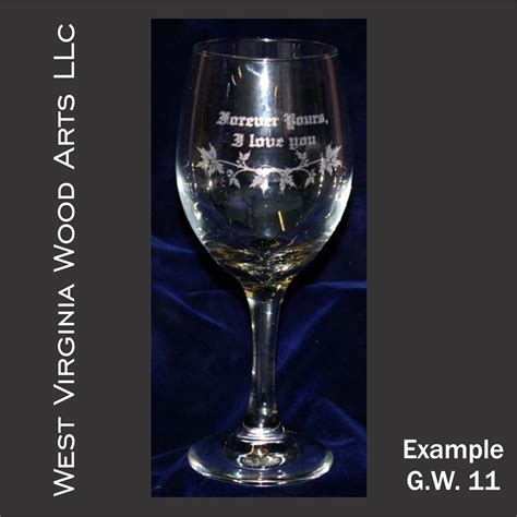 Engraved Glassware West Virginia Wood Arts