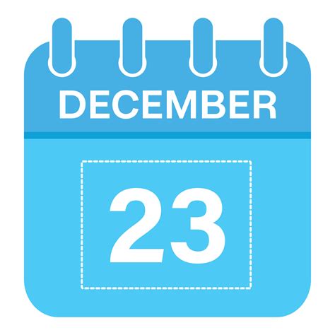 December 23 Calendar Daily Icon Day Date Month 26697138 Vector Art