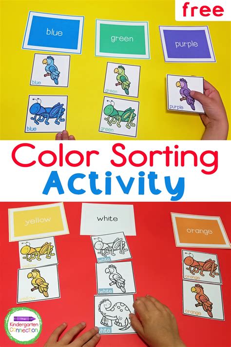 Free Printable Color Sorting Activity The Kindergarten Connection