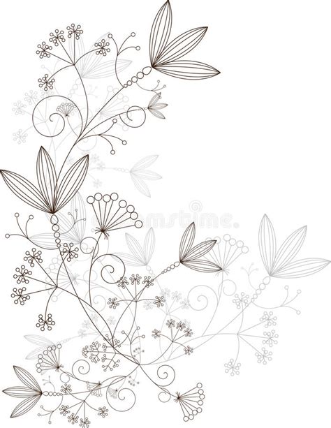 Diseño Floral Ejemplo Del Vector Ilustración Del Vector Ilustración