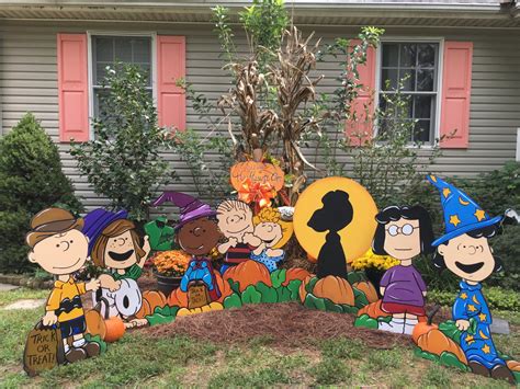 Peanuts Halloween Party Yard Art Hand Painted Display Etsy