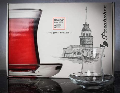 Pasabahce Turkish Tea Glasses And Saucers Set 12 PCS Limited Edition