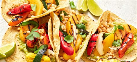 Peach And Pepper Veggie Tacos Forks Over Knives