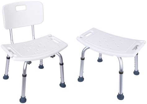Everyday Essentials Adjustable Height Bath Shower Tub Bench Chair With