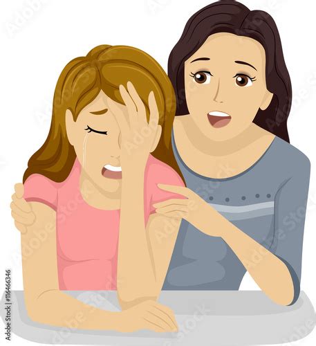 Teen Girl Comforting Friend Buy This Stock Vector And Explore Similar