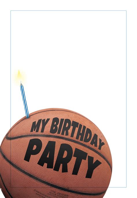 Basketball Free Printable Birthday Invitation Template Greetings