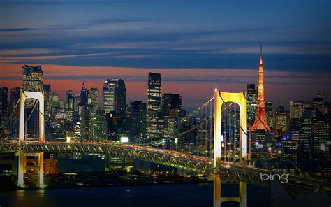 Tokyo Bridge Japan Post In 1920×1200 Pixel All Lights Turned On At Night Tokyo Is Like A
