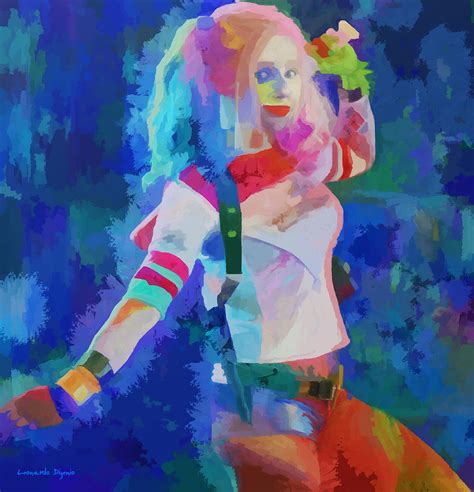 Harley Quinn 451 Pa2 Painting By Leonardo Digenio Fine Art America