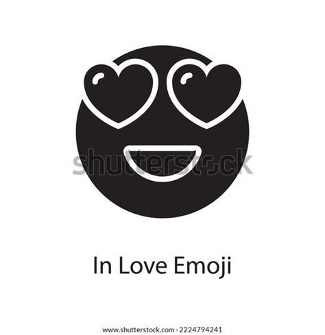 Love Emoji Vector Solid Icon Design Stock Vector Royalty Free