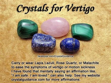 Healing For Vertigo Crystal Uses Crystal Power Crystal Healing Stones