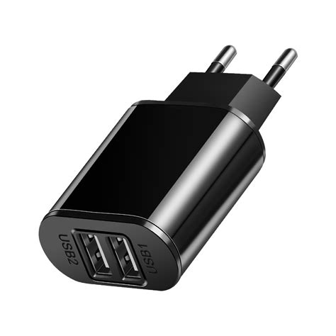 5v 2a Eu Dual Usb 2 Port Fast Charger Mobile Phone Wall Power Adapter