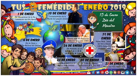 📚 Tus Efemérides Escolar 2012 2023 📅 Tus Efemérides Escolar Enero 2019