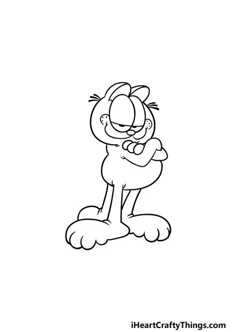 Garfield Drawing How To Draw Garfield Step By Step