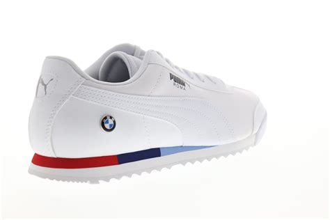Puma Bmw Mms Roma Mens White Leather Sneakers Motorsport Inspired Shoe