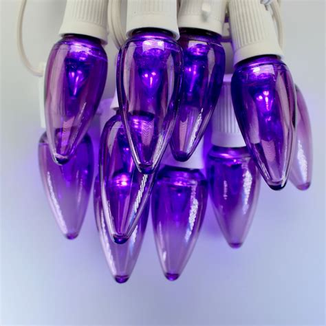 C9 Purple Smooth Led Bulbs E17 Bases Smd Christmas Light Source