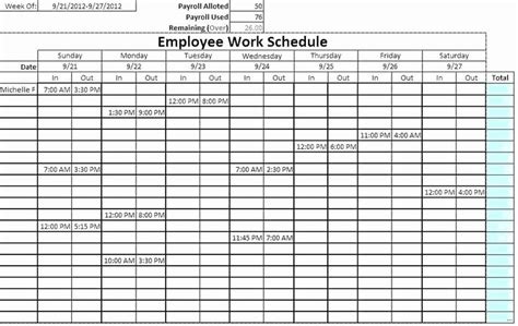 Employee Monthly Schedule Template Inspirational Monthly Duty Roster
