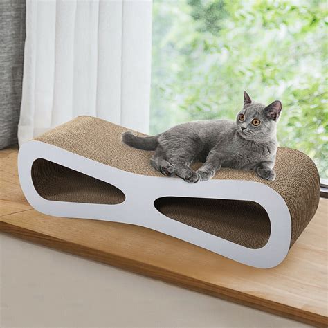 Veryke Cat Scratching Pads Cat Scratcher Cardboard Lounger Curved