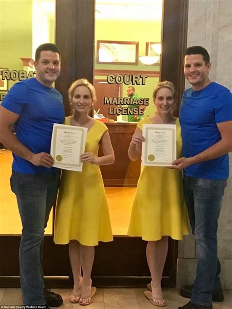 Identical Twin Sisters Marry Identical Twin Brothers Daily Mail Online