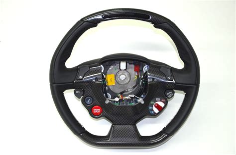 Ferrari 458 Led Carbon Steering Wheel With White Stitching Atd