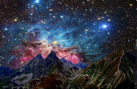 Góry Gwiazdy Galaktyka Kosmos