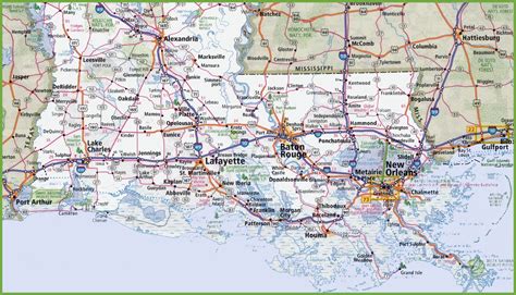 Map Of Texas And Louisiana With Cities