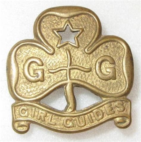 Vintage Girl Guides Brass Promise Pin Badge Guide Badges Girl Guides