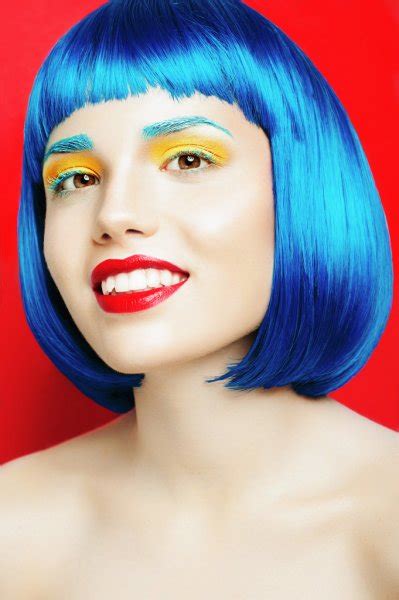 Girl With Blue Hair And White Skin — Stock Photo © Yafimik 81966948