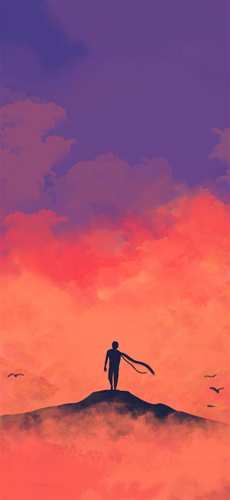 1080x2340 Anime Illustration Minimal Art 1080x2340 Resolution Wallpaper