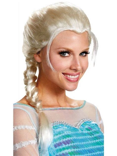 Frozen Womens Elsa Costume Wig Womens Long Blonde Plaited Wig
