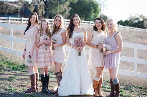 Country Themed Wedding Bridesmaid Dresses Samples