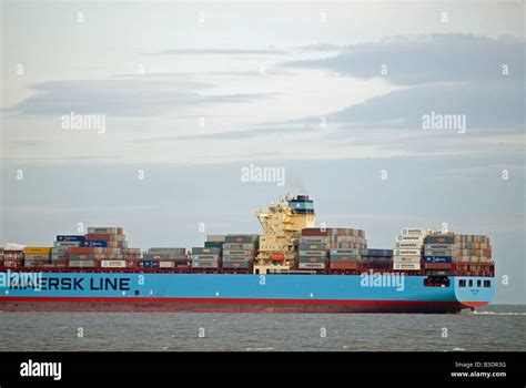 Maersk Line Container Ship Alfirk On The North Sea Close To