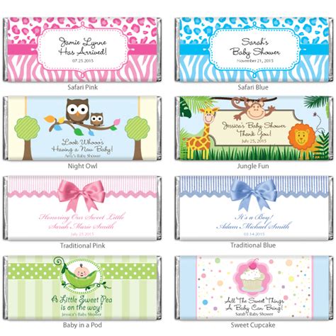 Baby Shower Personalized Hershey Chocolate Bar Baby Shower Favors