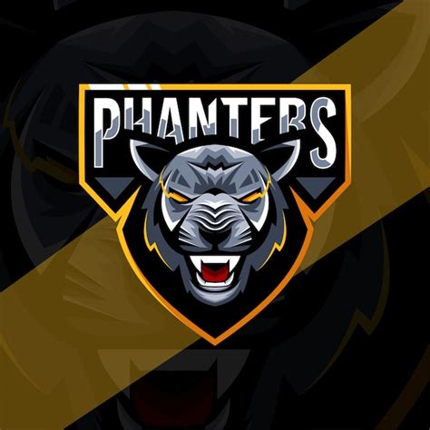 Premium Vector Head Black Panther Mascot Logo Esport Template