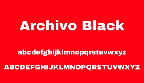 Archivo Black Font Archivo Black Font Download
