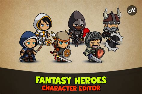 Fantasy Heroes Character Editor 2d Characters Unity Asset Store