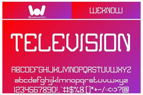 Television Font By Weknow · Creative Fabrica