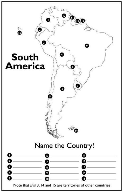 State Quiz Printable South America Map Quiz Unit In Teaching Geography Geography For