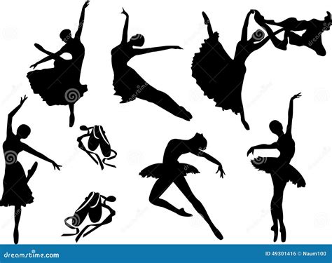 Vector Set Of Ballet Dancers Silhouettes 49301416