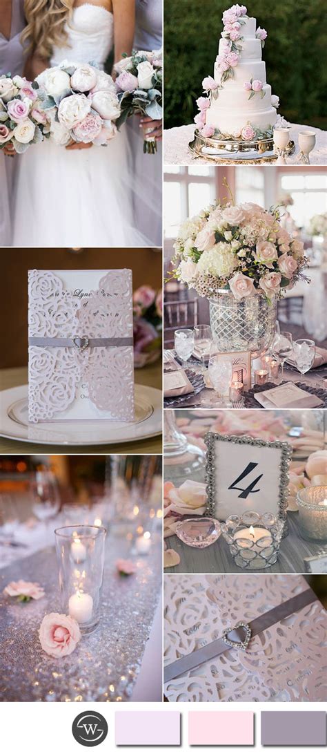 Six Beautiful Pink And Grey Wedding Color Combos With Invitations