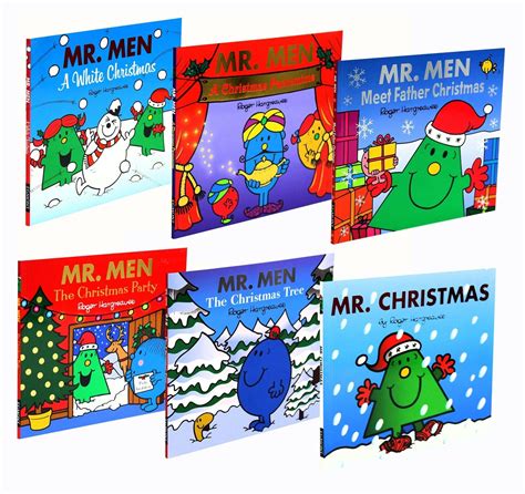 Mr Men 6 Christmas Books Childrens Literature Paperback Roger H