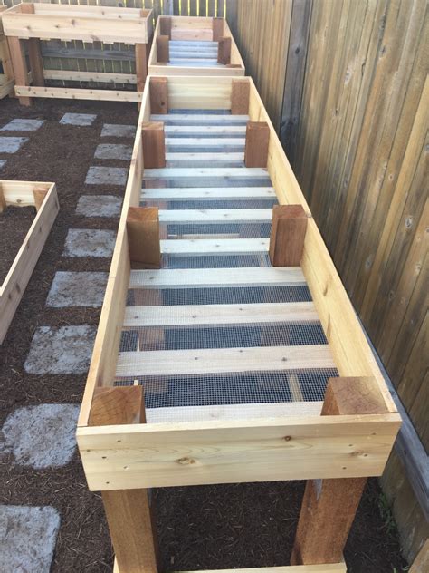 If we talk about traditional raised beds there is no bottom and they are large but on the other hand, containers have a base. Ana White | Custom Counter Height Garden Boxes - DIY Projects