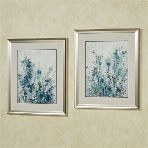 Two Piece Floral Printed Framed Wall Art Set C91